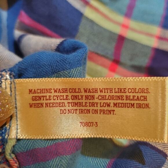 Arizona Jean Co extra small plaid partial button down shirt - Picture 10 of 10